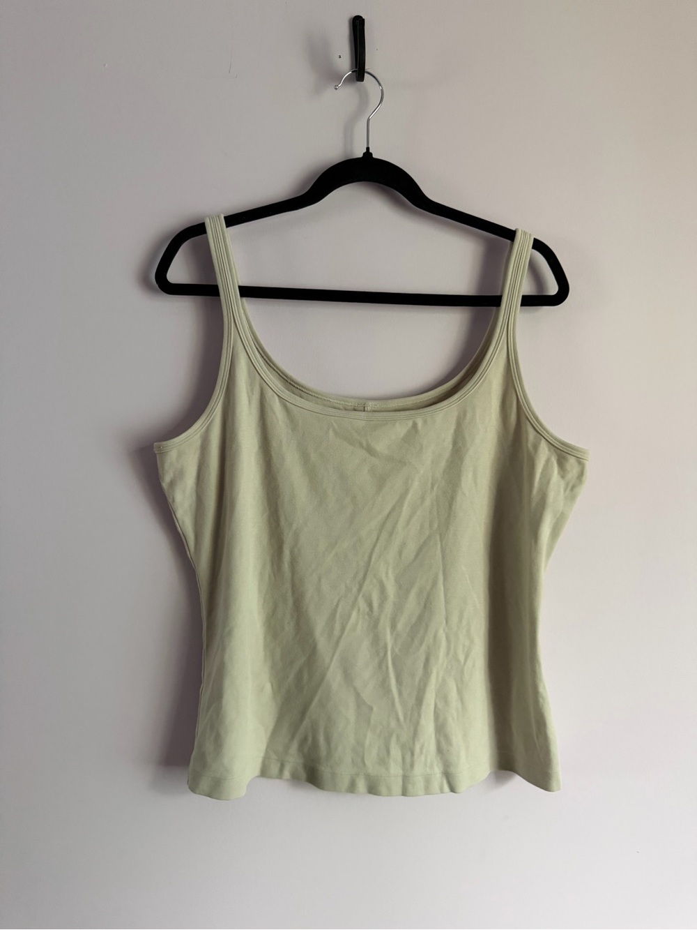 Lululemon Ivory Classic Double Scoop Women's White Knit Top XXL